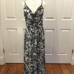 WHBM Rose Floral spaghetti Maxi NWT